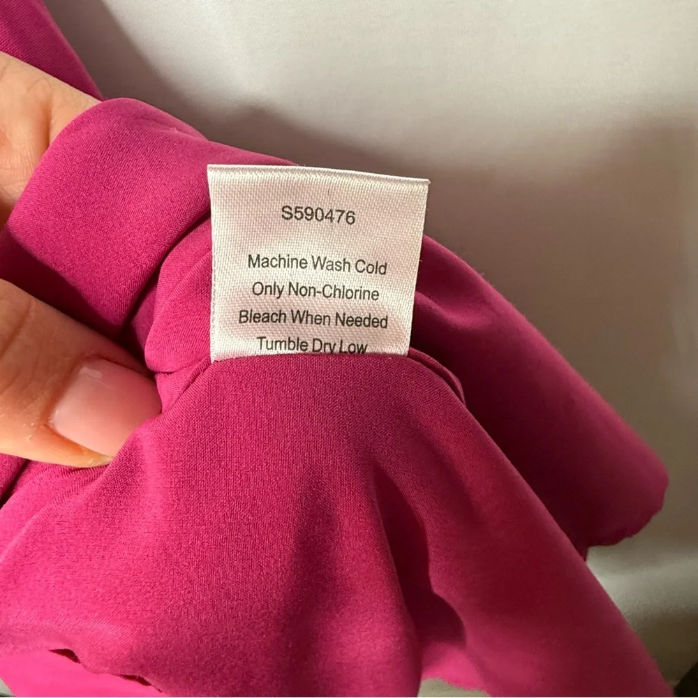 Market & Spruce Magenta Dress with Purple Trim - Picture 11 of 11